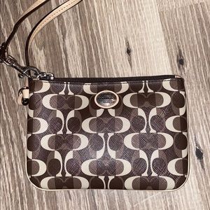 Leather Coach Wristlet